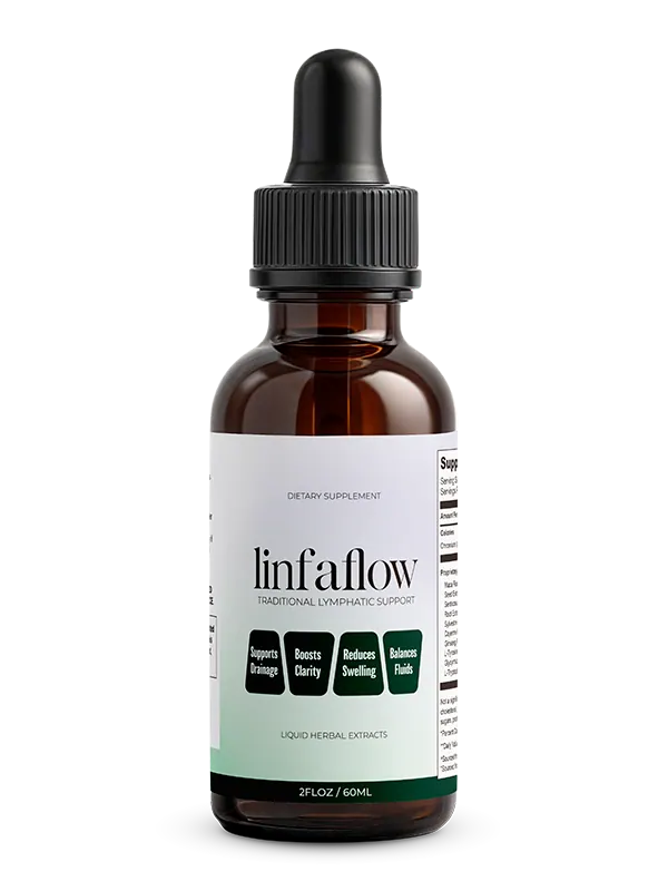 Linfaflow — a 2 fl oz dropper bottle of lymphatic drainage drops