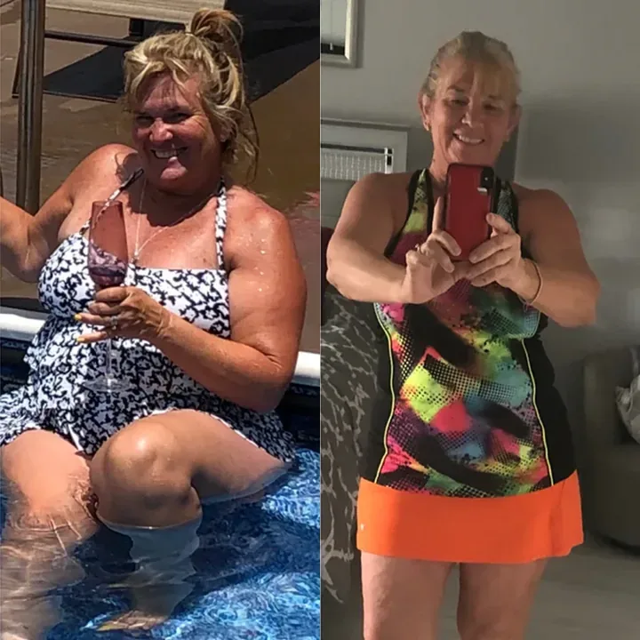 Melinda — before and after, as published by the manufacturer